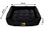 Cama Retangular para Cachorro ou Gato Luppet Luxo Preto Bolinhas - Imagem 2