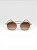 Oculos de Sol Redondo Nude e Dourado - Imagem 1