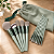 Kit de 13 pincéis para maquiagem + bag de veludo VERDE - Imagem 1