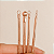 Kit Extrator de Cravos Profissional Inox Dourado 4 Peças Estojo - Imagem 2
