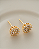 Brinco Micro Zircônia Dourado Flor - Imagem 2