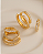 Brinco Trio Argola Zircônia Dourada - Imagem 1