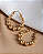 Brinco Argola de Bolinhas Lisa Dourado - Imagem 1