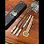 Conjunto Parrilleiro Artesanal em Aço Carbono Brutforged 10 Polegadas com Cabos em Osso e Alpaca - Imagem 4