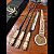 Conjunto Parrilleiro Artesanal em Aço Carbono Brutforged 10 Polegadas com Cabos em Osso e Alpaca - Imagem 1