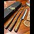 Conjunto Parrilleiro Artesanal em Aço Carbono Brutforged 10 Polegadas com Cabo em Madeira Guajuvira e Zamak - Imagem 5