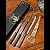 Conjunto Parrilleiro Artesanal em Aço Carbono Brutforged 10 Polegadas com Cabo em Madeira Guajuvira e Zamak - Imagem 6