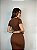 Conjunto Cropped com Saia Longa Marrom - Imagem 3