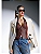Blusa Couro com Recortes - Imagem 2