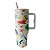 Copo Térmico Alça Canudo Aves Tropicais Aço Inox 1200ml Modelo:C2 - Imagem 6