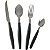 Conjunto Jarra Talheres 25 Peças Vidro Aço Inox Preto - Imagem 3