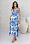 Vestido Sky Abstract Midi com Alças e Decote Franzido - Imagem 1