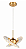 PENDENTE  3000K 4W 18CM ACRÍLICO/METAL DOURADO QD05191 - Imagem 1
