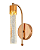 ARANDELA LED 23X3,5x13cm 5W 3000K BIVOLT METAL DOURADO E CRISTAL QB05123 - Imagem 1
