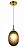 PENDENTE  1L E14 METAL BRONZE E VIDRO FUMÊ 120x250mm DCD04091 - Imagem 1