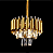 PENDENTE  MOSCOW 30×27CM  E14×3 METAL  DOURADO E CRISTAL TRANSP. DCD06623 - Imagem 1