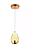 PENDENTE LED 3000K 5W BIVOLT 11x14cm METAL  CRISTAL DOURADO E TRANS. DCD02171 - Imagem 1