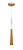 PENDENTE LED 3000K 5W BIVOLT 43xØ5,5cm METAL E ACRÍLICO DOURADO DCD02112A - Imagem 1
