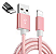 CABO DE CARREGAMENTO TURBO USB P/LIGHTNING KD-16A ROSA - Imagem 1