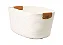 CESTO DE ALGODAO C/ ALCA 45X30X22 3090 BRANCO - Imagem 1