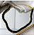 Colar Baguete Preto F olheada a Ouro 18K 960923 - Imagem 1