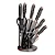 FAQUEIRO BLACK MARBLE  8PÇS 8774 - Imagem 1