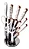 FAQUEIRO WHITE MARBLE  8PÇS 8775 - Imagem 1
