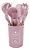 KIT DE UTENSILHOS FLORIDA ROSA 6864 - Imagem 1