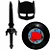 KIT HEROI PRETO 0300 - Imagem 1
