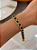 Pulseira Folheada a Ouro18K Cravejada Quadrada Verde Esmeralda 0911849 - Imagem 1