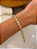 Pulseira Folheada a Ouro18K Zirconia Crave jada Cristal - Imagem 1