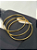 Trio Braceletes Aço In oxidável Dourado Liso  0912152 - Imagem 1