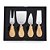 Kit Para Queijo Gourmet 4 Peças Premium em Inox e Bambu - Imagem 4