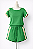 Conjunto Feminino Verde com detalhe Bege - Imagem 1