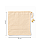 Saquinho de Algodão Cru c/ ponteira dourada 20x21 cm (LxA) pct 5 und - Imagem 1