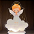 Luminária Anjo da Guarda LED Em Acrílico – Luz Decorativa Religiosa Infantil - Imagem 1