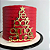 Aplique Para Bolo - Árvore de Natal Palavras Dourado - Decoração de Natal - Imagem 5