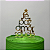 Topo de Bolo - Árvore de Natal Palavras Dourado - Decoração Natalina - Imagem 1