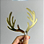Topo de Bolo - Chifre de Rena Dourado - Decoração de Natal - Imagem 2