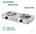 Fogão Elétrico Portátil 2 Bocas 2000W Branco Futuro Casa para Camping e Cozinha - Imagem 3