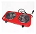 Fogão Elétrico Portátil 2 Bocas 2000W Vermelho Futuro Casa para Camping e Cozinha - Imagem 2