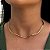 Colar Choker Aro Rígido Com Ondas Tamanho Único Banhado a Ouro 18k - Imagem 1