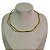 Colar Choker Aro Rígido Com Ondas Tamanho Único Banhado a Ouro 18k - Imagem 5