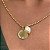 Colar Plaquinha "Seja Luz" Com Pingente De Pérola Tamanho Único Banhado a Ouro 18k - Imagem 1