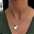 Colar Plaquinha "Seja Luz" Com Pingente De Pérola Tamanho Único Banhado a Ouro 18k - Imagem 2
