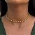Colar Bola Lisa Juntas Tamanho Único Banhado a Ouro 18k - Imagem 1