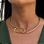 Colar Aro Curvado Tamanho Único Banhado a Ouro 18k - Imagem 1