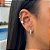 Piercing Fake Liso Tamanho Único Banhado a Ródio Branco - Imagem 1