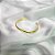 Bracelete Liso Tamanho Único Banhado a Ouro 18k - Imagem 4
