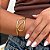 Bracelete Curvado Tamanho Único Banhado a Ouro 18k - Imagem 1
